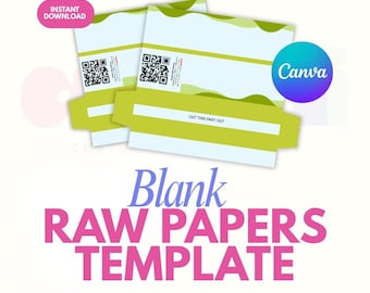 Plantilla de papel de liar editable / Recuerdo personalizable para fiestas de adultos, descarga instantánea en blanco de Canva