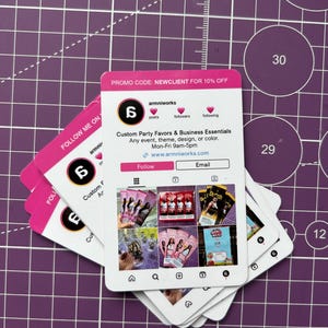 Instagram Visitenkarten | Insta Biz für Lash Tech, Beauty, Hairstylist, IG Makeup MUA Ersteller, Hautpflege, Influencer, QR Code Kartendesign