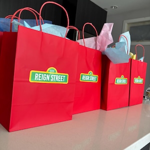 Sesamstraße Gastgeschenk Goodie Bags | Personalisierter Kindergeburtstag