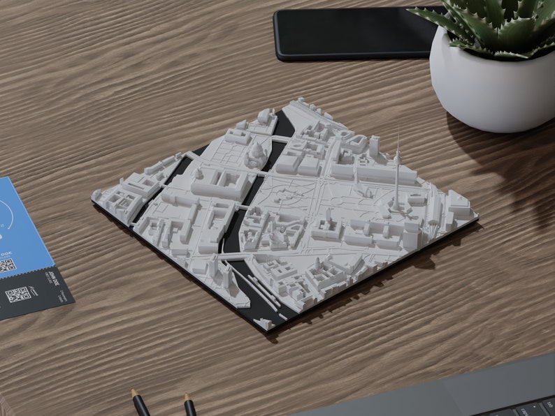 Berlijn / 3D City Art / Digitaal model voor 3D-printen stl afbeelding 3