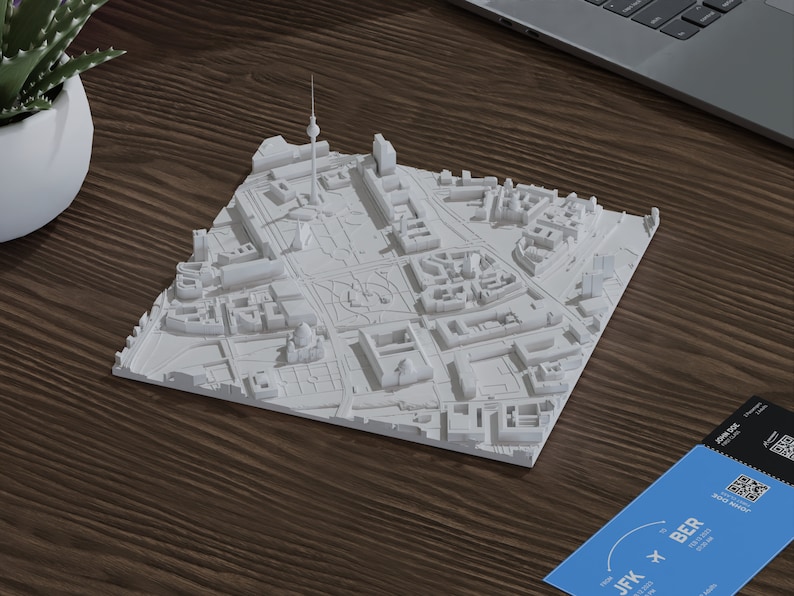 Berlijn / 3D City Art / Digitaal model voor 3D-printen stl afbeelding 5