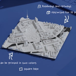 Berlin / 3D City Art / Digital Model for 3D Printing stl image 2