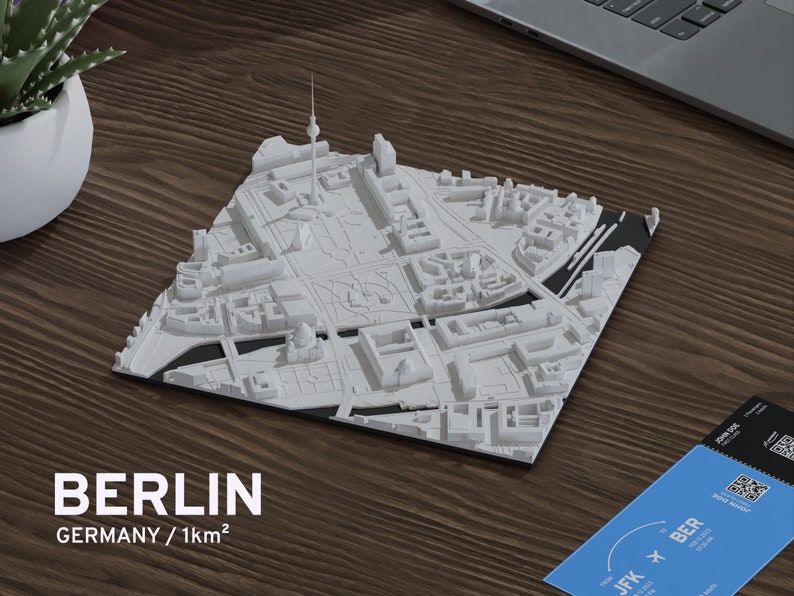 Berlin / 3D City Art / Digitales Modell für 3D Druck stl Bild 1