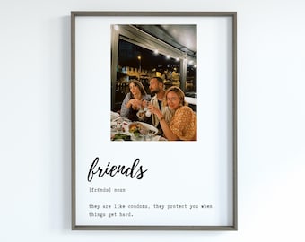 Friends Definition, Personalized Gifts, Gift for friends, Funny Friend Quote, Friendship Print, Christmas gift for friends, Friend Wall Art