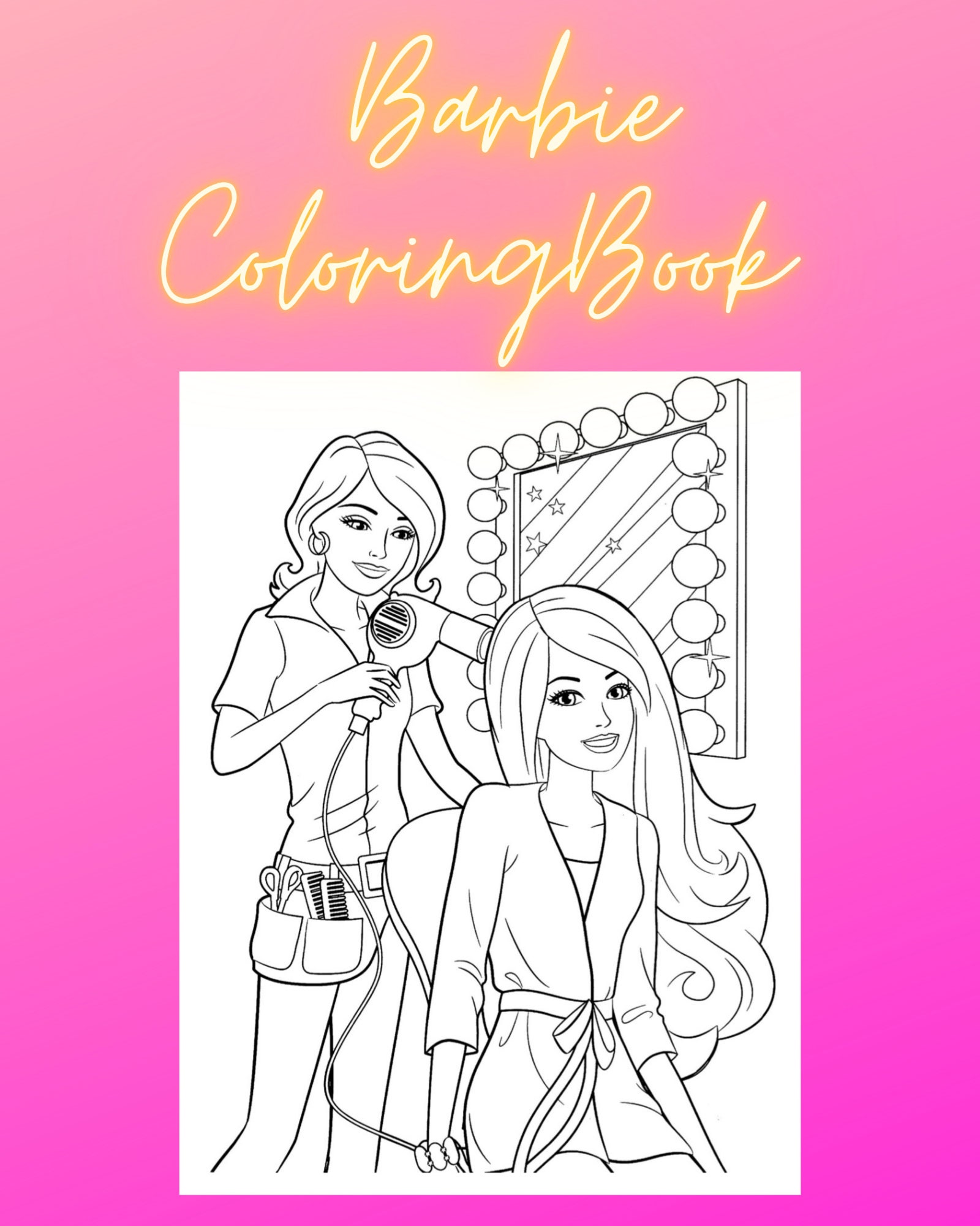 Barbie Coloring Book 30 Pages - Etsy