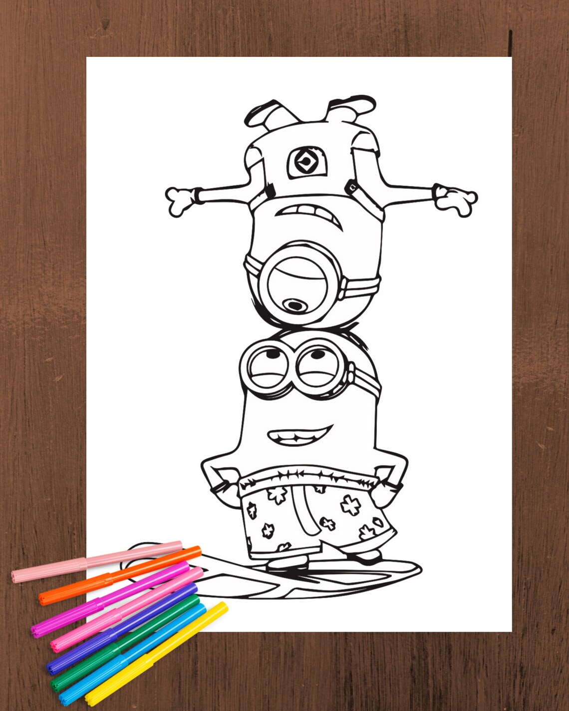 Minions 15 Coloring Pages - Etsy