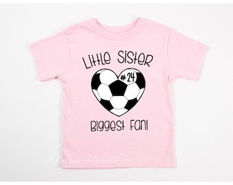 Little Sister Soccer Fan Shirt: Personalized Toddler Tee