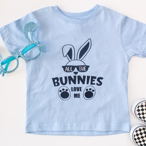 All the Bunnies Love Me Shirt Easter Boy Shirt Cute Bunny - Etsy