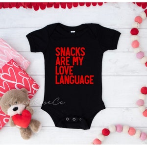 Snack Are My Love Language, Valentines Day Shirt, Xoxo Shirt, Boy Valentines Outfit, Girl Valentines Outfit, Lover Boy Shirt, Cupid Shirt image 5