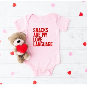 Snack Are My Love Language, Valentines Day Shirt, Xoxo Shirt, Boy Valentines Outfit, Girl Valentines Outfit, Lover Boy Shirt, Cupid Shirt image 3
