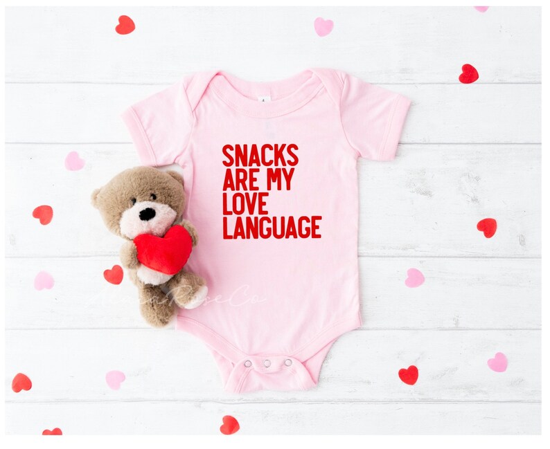 Snack Are My Love Language, Valentines Day Shirt, Xoxo Shirt, Boy Valentines Outfit, Girl Valentines Outfit, Lover Boy Shirt, Cupid Shirt image 3