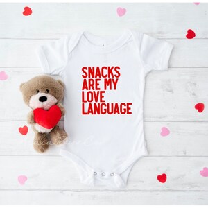 Snack Are My Love Language, Valentines Day Shirt, Xoxo Shirt, Boy Valentines Outfit, Girl Valentines Outfit, Lover Boy Shirt, Cupid Shirt image 4