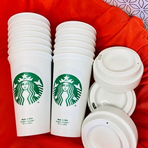 Starbucks 16oz Reusable Hot Cups/ Starbucks Coffee/ Sustainable Material/ Authentic/ Blank Cups/ Starbucks Cups/ Coffee /Starbucks Tumbler