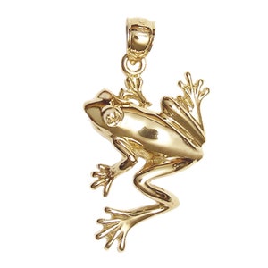 New 14k Gold Frog Pendant