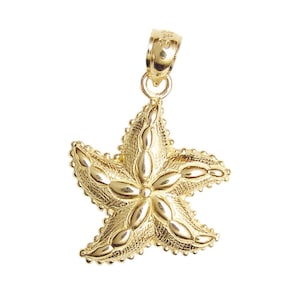 New 14k Gold Starfish Pendant