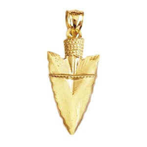 New 14k Gold Arrowhead Pendant