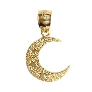 New 14k Gold Moon Pendant
