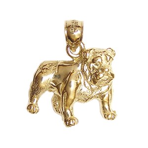 New 14k gold Bulldog pendant