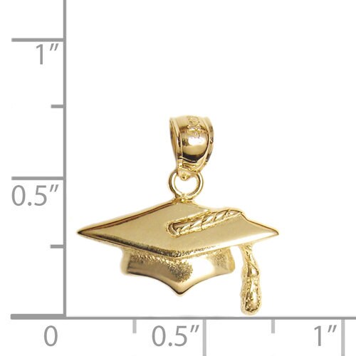 New 14k Yellow Gold Graduation Cap Pendant - Etsy