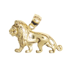 New 14k Gold Lion Pendant