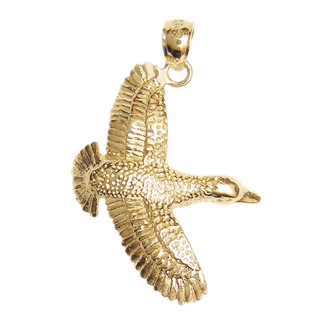Gold Duck Pendant Earrings