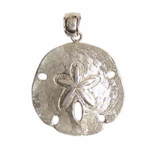 New .925 Sterling Silver Sand Dollar Pendant