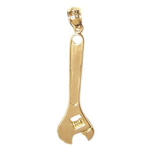 New 14k Gold Wrench Tool Charm Pendant