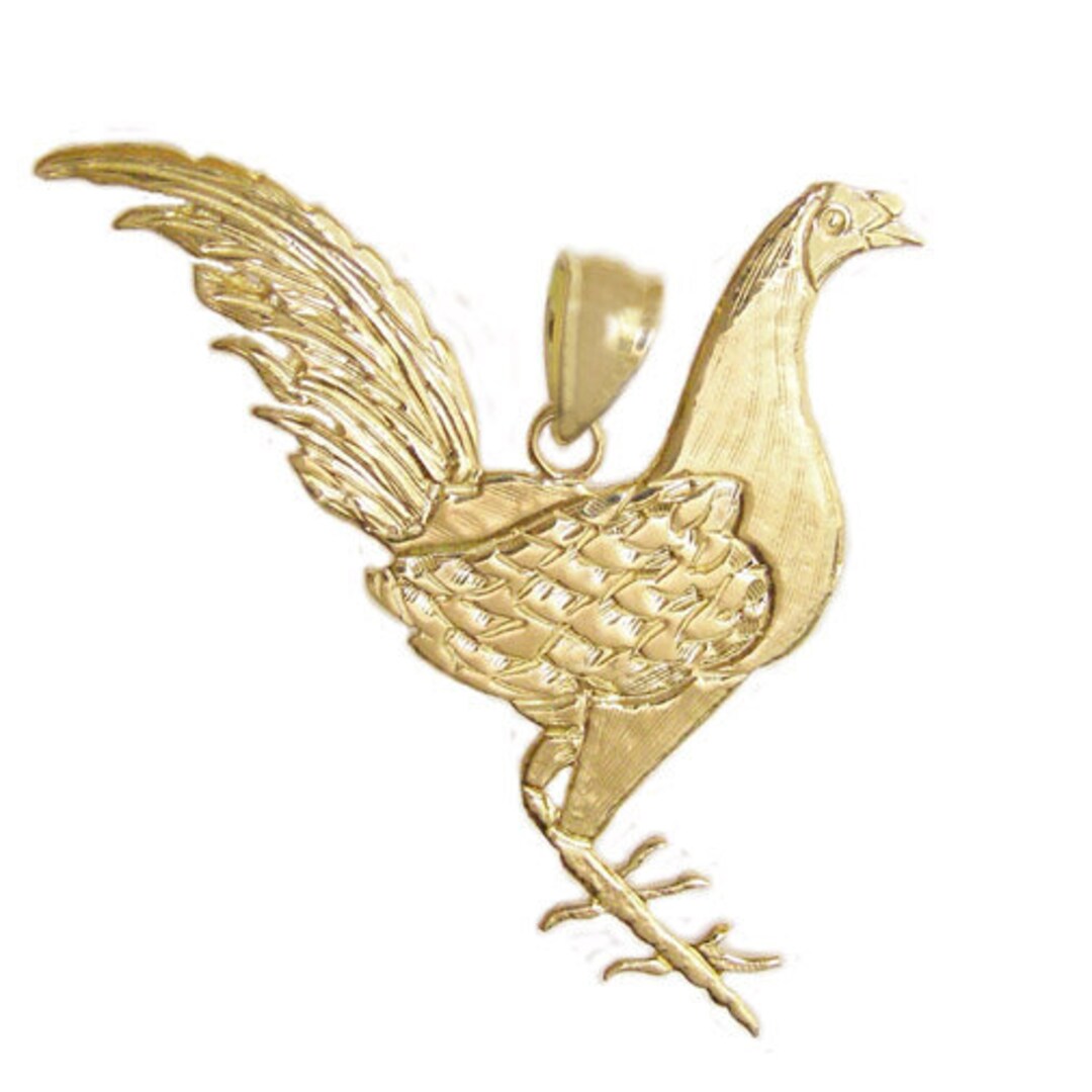 Gold rooster pendant Outlet