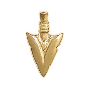 New 14k Gold Arrowhead Pendant