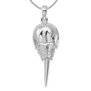 New .925 Sterling Silver Horseshoe Crab Pendant