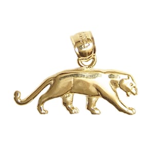 New 14k Gold Panther Pendant