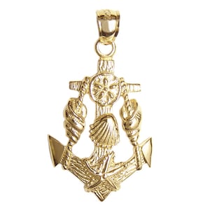 New 14k Gold Anchor Pendant