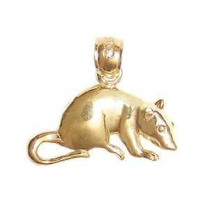 Gold Rat Pendant Etsy