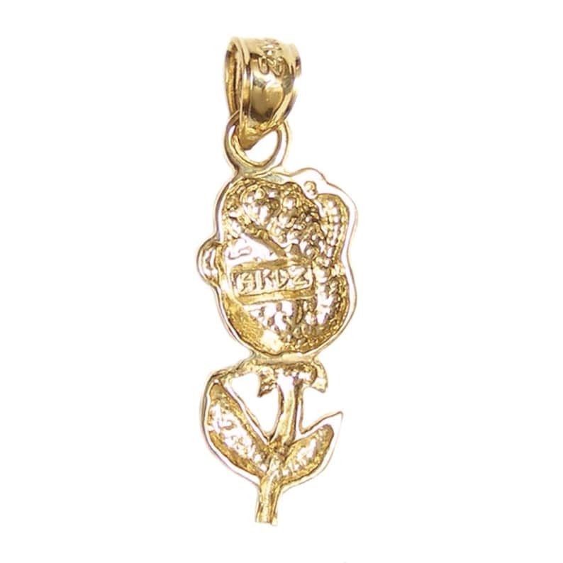 Fancy Gold R Flower New 14k Gold Rose Flower Pendant - Etsy