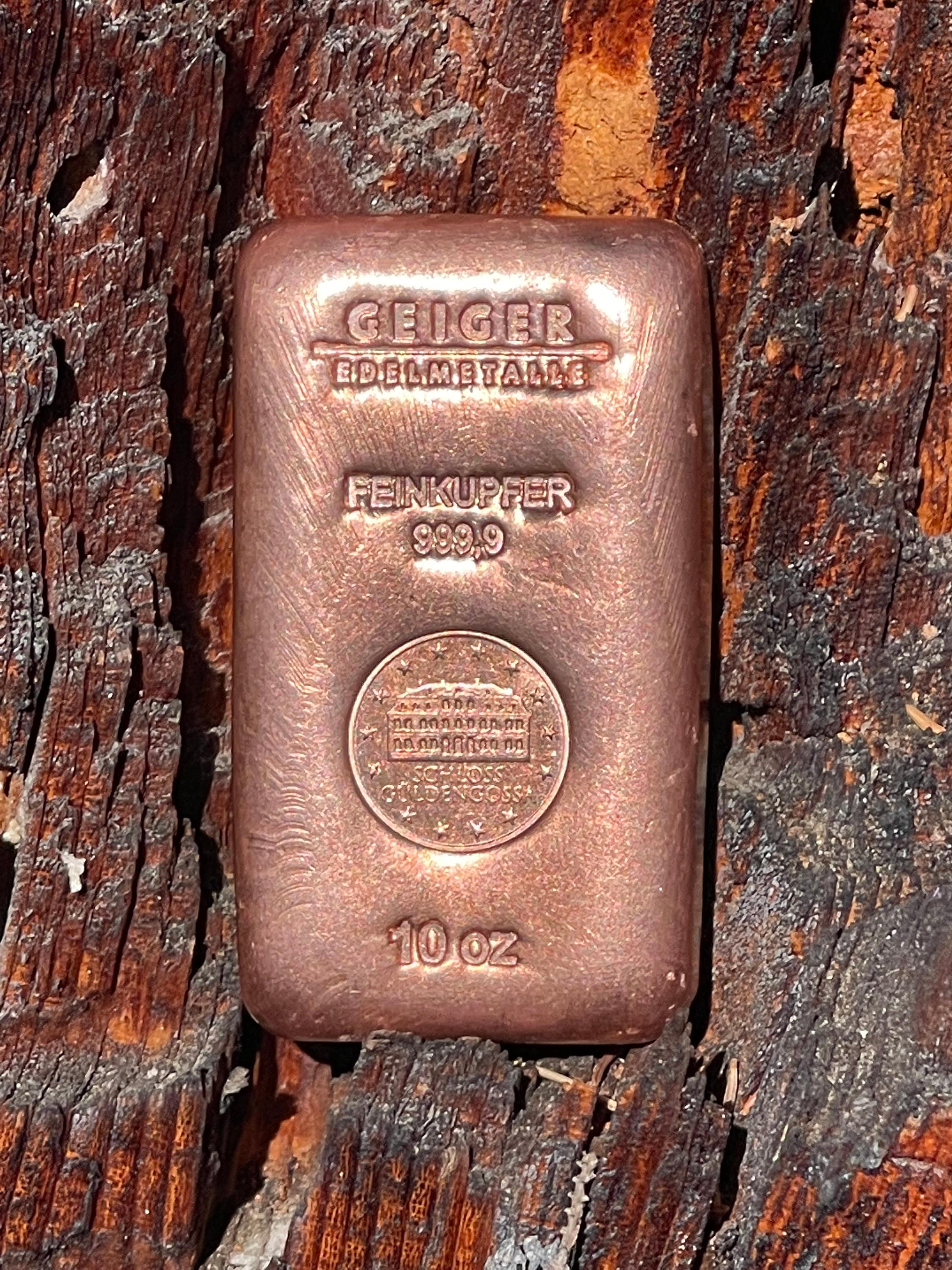 10 Ounce Copper Ingot - 10 Troy Ounce 311g - Outback Bullion