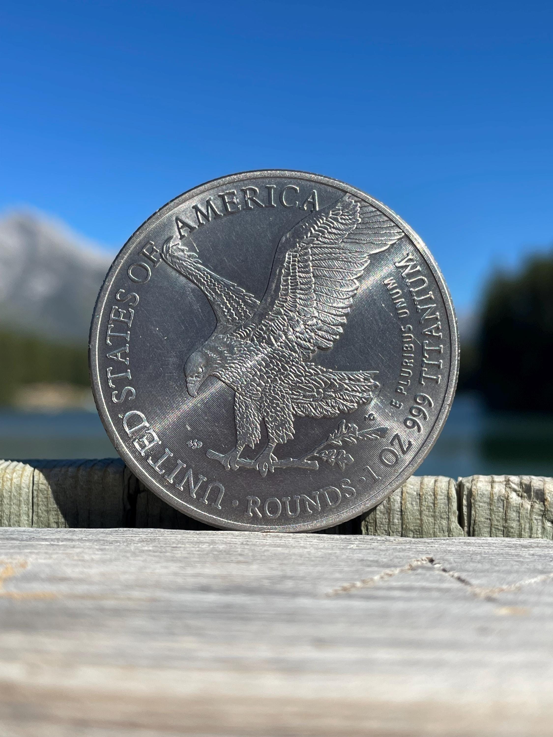 1 oz Titanium Round - American Eagle Coin design - 1 ounce (31 g) Fine Titanium [Ti] (minted)