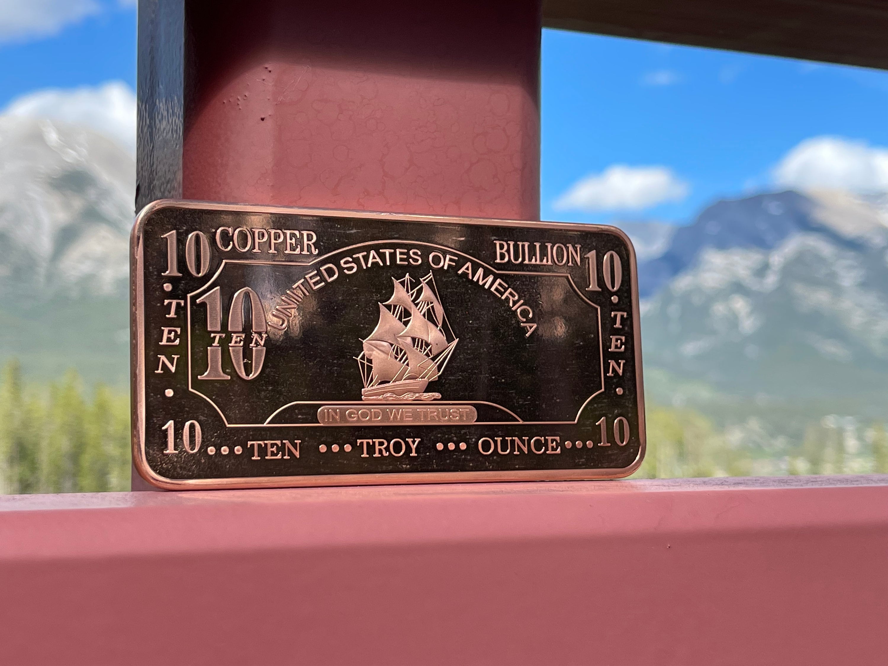 10 Oz Copper Bar Mayflower Ship CMC Mint 10 Troy Ounces Etsy