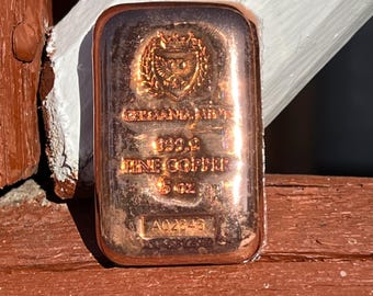 5オンス ゲルマニアミント銅バー – .9999 ファイン地金 – 鋳造仕上げ