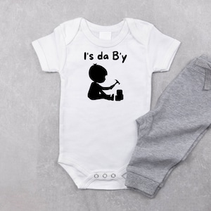 I's da by Newfie Lied Baby Body, lustige Babymitteilung, Enkelkind-Babypartygeschenk, Neufundlandkunst-Baby offenbaren, Newfie-Säuglingshemd