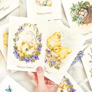 Paaskaartenset van 6, Kaartenset, Paaskaartenbundel, Paaskaartenpakket, Lentekaart, Cadeau voor familie, Paaskaart, Lentemotieven