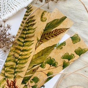 Set di 3 segnalibri di felce, regalo per gli amanti dei libri, segnalibro vintage, segnalibro botanico, segnalibro di carta, segnalibro di lettura del lettore, accessori per libri