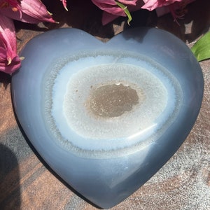 Blue Druzy Agate Heart