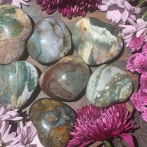 Large Sea/Ocean Jasper Hearts