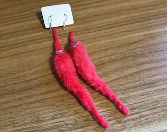Earnugs - Worm on a string earrings