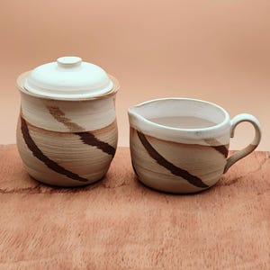 Spiral Cream and Sugar Set