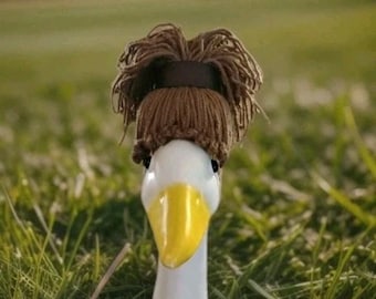 Porch Goose 23-28 Inch Messy Hair Don't Care Hair Wig With Elastic Band.