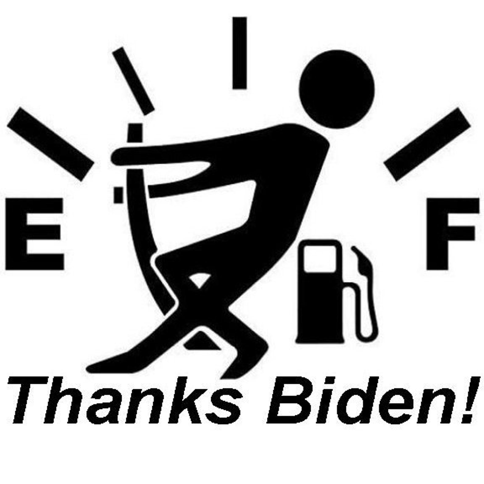 Thanks Biden Funny Gas Hand Adhesive Vinyl Decal Sticker Etsy