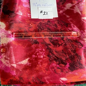 Bright Red, Orange, Pink Polyester Print