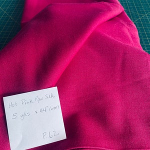 Hot Pink Raw Silk