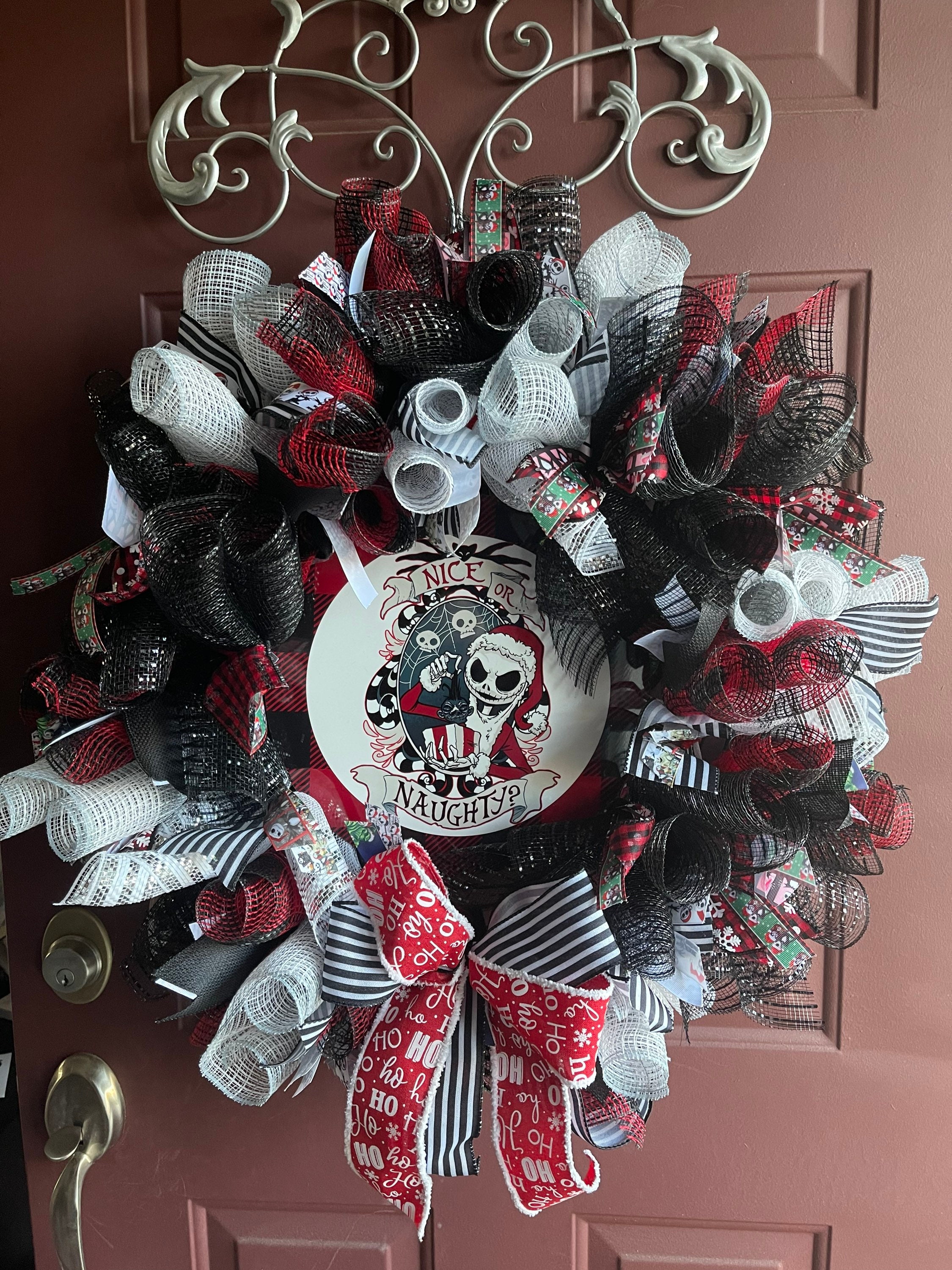 Jack Skellington/nightmare Before Christmas Wreath - Etsy